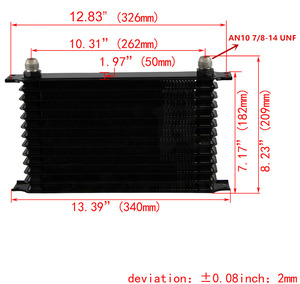 Kit de Enfriador de Aceite AN10 de 13 Filas Compatible con BM*W <span class=keywords><strong>Mini</strong></span> <span class=keywords><strong>Cooper</strong></span> <span class=keywords><strong>S</strong></span> Supercharger R50 R52 R53 + Ventilador de 7 Pulgadas - Product Image 3