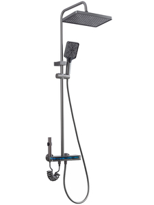 Ensemble de douche en gros d'usine avec affichage numérique LED, pommeau de douche pluie, douchette à main et robinetterie de salle de bain - Product Image 1