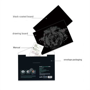 R-SAP048-068 Động Vật Scratch Nghệ Thuật Gãi Vẽ Đầy Màu Sắc Cạo Giấy Tự Làm Scratch Painting Nghệ Thuật - Product Image 6