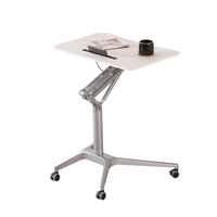 Table mobile chariot élévateur à gaz assis, bureau de jeu pour maison avec roulettes, hauteur réglable