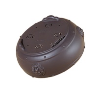 Pot à bonsaï en plastique de forme de tambour chinois classique, diamètre 12 cm, hauteur 6 cm, pour la maison, le jardin, le sol, les centres commerciaux, vente en gros, minimaliste