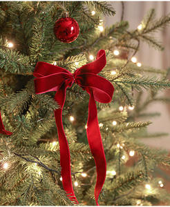 Мульти бархатная Рождественская лента в рулоне 2,5 см Свадебная бархатная лента 3,8 см красная бархатная лента для рождественской елки подарочная упаковка - Product Image 6