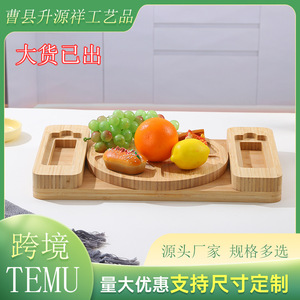 Tabla de Quesos de Bambú, Tabla de Cortar de Madera, Plato para Pan, Bandeja de Servir para Cocina, 25x42cm, Color Natural - Product Image 5