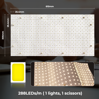 Lámina de Retroiluminación LED Suave de 24x12 Pulgadas, 30W, Color Cálido/Frío, DC24V, Flexible, Cortable, Alto CRI 90, LEDs SMD2835 de 3 Años, Clasificación IP20