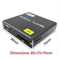 Mini Reproductor Multimedia HD 1080P con Pantalla AD, USB, Video Multimedia, HDD, Reproductor de Video AV IR MKV/SD/MMC/AV/Reanudación Automática, Hecho en Shenzhen