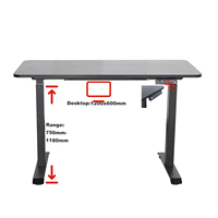 Bureau à domicile moderne Ada bureau debout ergonomique direct d'usine avec moteur unique réglable en hauteur électrique