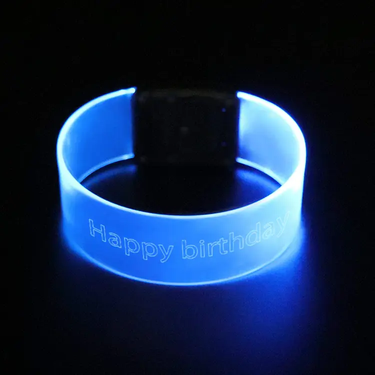 LED Wristband Flashing rave accessories Bracelet Adjustable led flashing wrist band led light for promotional party supplies