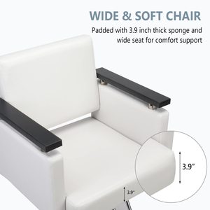 Sillón de Barbería Comercial Moderno, de Cuero Sintético, con Bomba Hidráulica, Resistente, para Salón de Belleza y Barbería - Product Image 5