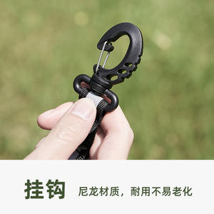 Correa de hombro multifuncional para exteriores, mosquetón de tela de nailon para senderismo, Camping, hebilla reflectante portátil, capacidad de carga de 20kg - Product Image 5