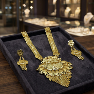 Venta al por mayor 14K 18K 24K Micro Gold Filled Collares de diseño tradicional, joyería de moda Micro Gold Plated Forming Long Jewelry Set - Product Image 3