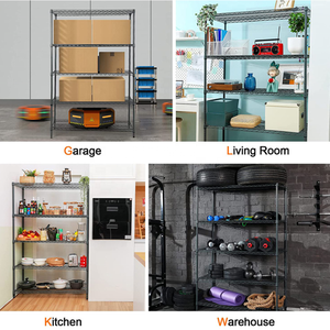 Nhà Máy Heavy-Duty 4-Tier <span class=keywords><strong>Chrome</strong></span> Dây Kim Loại Kệ Nsf Công Nghiệp Lưu Trữ Kệ <span class=keywords><strong>Chrome</strong></span> Kết Thúc Cho Xếp Chồng Kệ Kệ - Product Image 4