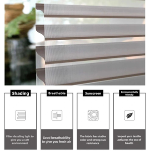 ستائر كهربائية ذكية حديثة من شانجري-لا ، بكرة ثلاثية ، بطارية ستارة من القماش العمودي المحكم ، ظل ظلي تعتيم بمحرك - Product Image 3