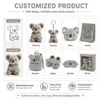 Peluche Koala Assis Personnalisé, Adorable Animal en Peluche de Dessin Animé, Coton PP, Anti-Stress, Doux et Moelleux, Cadeau de Fêtes, Décoration Maison