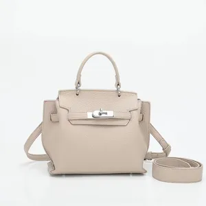High-quality hand-held Kelly bag 2024 new soft leather pebbled pattern large-capacity commuter shoulder crossbody bag
