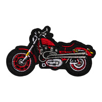 Autocollant en tissu brodé style punk moto, broderie de dessin animé, accessoires de vêtements pour moto de course
