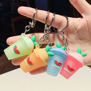 Portachiavi promozionali 3d rubber babo <span class=keywords><strong>tea</strong></span> portachiavi per bambini portachiavi boba in PVC carino tazza da tè al latte portachiavi per bambini portachiavi per tazza da tè al latte - Product Image 2
