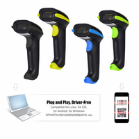 Inalámbrico para Escáner de código de barras Bluetooth 1D 2D QR resistente al agua con interfaz USB para Android IOS Windows Mac-Producto en stock