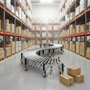 Trasportatore a Rulli Motorizzato Espandibile Antipolvere per l'Industria Mineraria, Robusto Sistema Telescopico per la Movimentazione dei Materiali - Product Image 2