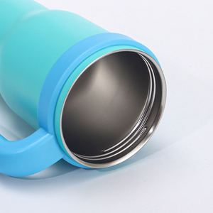 Gobelet de voyage personnalisé avec logo, 14 oz, avec poignée, tasse à café isolée sous vide, cadeaux promotionnels pour les entreprises et les équipes - Product Image 4
