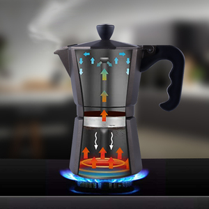<span class=keywords><strong>Cafetera</strong></span> <span class=keywords><strong>cubana</strong></span> Moka Pot Espresso de 3 tazas para Gas, estufa eléctrica, <span class=keywords><strong>cafetera</strong></span> italiana clásica de aluminio, 6 tazas - Product Image 6