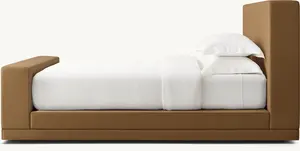 Роскошная Современная новейшая дизайнерская кровать для дома и отеля, мебель для спальни, деревянная рамка, двуспальная кровать размера «King-Size» - Product Image 5