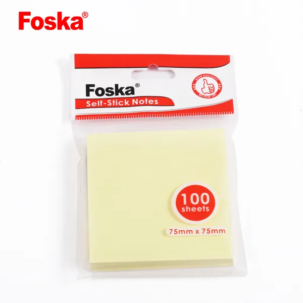 Foska Hot Sale Yellow Offset Paper Memo Pad付箋Notes