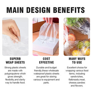 Bolsas de embalaje de alimentos <span class=keywords><strong>delicatessen</strong></span>, bolsas de embalaje transparentes para alimentos y pan, bolsas de plástico extraíbles - Product Image 5