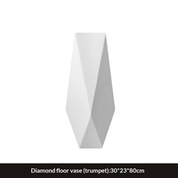 Vas Minimalis Bentuk Berlian untuk Dekorasi, Cocok untuk Pusat Perbelanjaan, Hotel, Pot Bunga Modern, Rangkaian Bunga