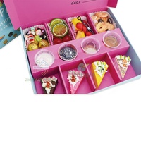 Neuer Stil Schwarze Party-Schokoladen-Keks-Dessertbox Catering-Verpackung Servierplatte mit Trennwänden und Deckel