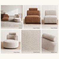 Ensemble de canapés modulaires sectionnels Chesterfield en tissu de luxe américain moderne pour salon et hôtel, avec coussin structurel à extrémité ouverte