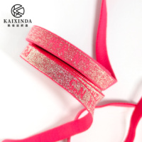 Bande élastique jacquard en fil argenté brillant, personnalisable en couleur et largeur, pour accessoires de lingerie, bretelles de soutien-gorge et vêtements