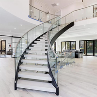 Escaliers incurvés, à la mode, Style moderne, taille personnalisée, belle balustrade, nouveauté,
