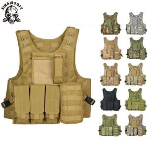 Chaleco Táctico Anfibio Molle para Combate, Asalto, Portaplacas, Caza y Protección, Camuflaje - Product Image 1