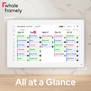 Marco de Fotos Digital Whale Framely App, Planificador <span class=keywords><strong>Familiar</strong></span> Inteligente <span class=keywords><strong>para</strong></span> Programación Perfecta, Comparte Fotos/Vídeos, Calendario Digital de 15.6 Pulgadas - Product Image 4