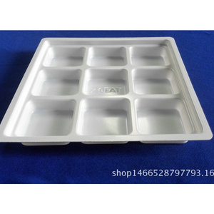 ถาดใส่ขนมบิสกิตสีขาว ขนาด 152x152 มม. แบบขึ้นรูปชิ้นเดียว ปรับแต่งได้ กล่องบรรจุภัณฑ์เกรดอาหาร - Product Image 4