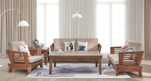 Mesa de centro de teca nórdica moderna de Indonesia para sala de estar - Product Image 2