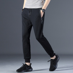 <span class=keywords><strong>Pantalones</strong></span> Deportivos Largos <span class=keywords><strong>de</strong></span> Algodón Casuales y Holgados para Hombre con Logo Personalizado y Elástico a la Moda para Gimnasio al por Mayor - Product Image 5