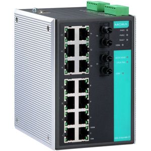 Commutateur Ethernet industriel géré par l'entreprise Moxa EDS-516A-MM-ST, 16 ports, montage sur rail DIN, 24V IEEE 802.3 - Product Image 1