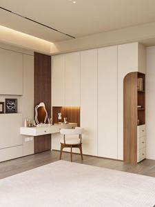 Système de garde-robe <span class=keywords><strong>en</strong></span> gros avec coiffeuse et porte coulissante, mobilier de chambre à coucher, ensembles de placards modulaires pour projets de rénovation de la maison - Product Image 2