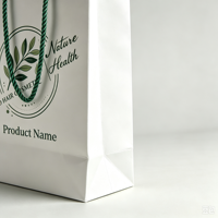 Sacs en papier kraft écologiques recyclables personnalisés, impression de logo, emballage alimentaire, échantillons gratuits, impression UV/sérigraphie, ruban
