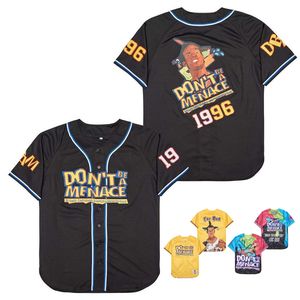 เสื้อเบสบอลแบบกำหนดเอง เสื้อผ้ากีฬาลำลองสำหรับฝึกซ้อม ผลิตตามแบบ OEM แฟชั่นลายพิมพ์ระเหิด เสื้อกีฬาปักลายเย็บติด สีดำ สไตล์ฮิปฮอป เสื้อซอฟต์บอล - Product Image 1