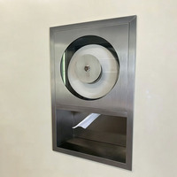 Dispensador de Papel Higiénico Comercial Empotrado en la Pared, de Acero Inoxidable 304, para Rollos Jumbo, con Ventana Visible de Vidrio Templado