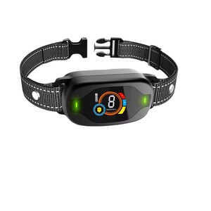Collar Antiladridos con Pantalla a Color, Recargable, Impermeable, Collar Eléctrico para Mascotas, Control Automático Inteligente de Ladridos para Perros BC2 Negro - Product Image 1