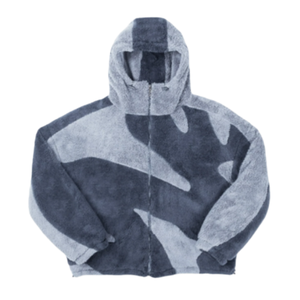 Custom High Quality Color Block Man <strong>Hoodie</strong> Hood <strong>Sherpa</strong> Jacket Boxy High Neck Embroidery Patch Pullover Fleece <strong>Men</strong> <strong>Hoodie</strong> - Product Image 3