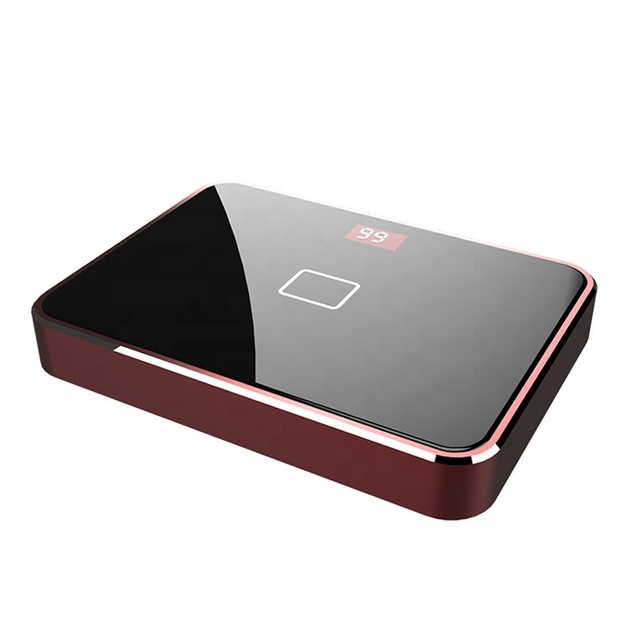Trending Products Power Bank Wireless Smart Phone Power Bank LED Display Glass and Metal Wireless Powerbank 5W 10000mah
