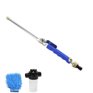 Two Kinds Of Nozzles Car Wash Set Garden Hose Wand High Pressure Power Washer Spray Gun Water Jet With Foam Bottle