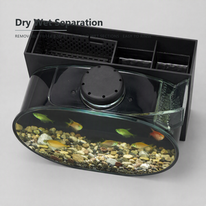 Aquarium de bureau pour méduses, lumière LED 16 couleurs, générateur d'ondes intégré, filtre sec et humide, petit aquarium pour poissons - Product Image 6
