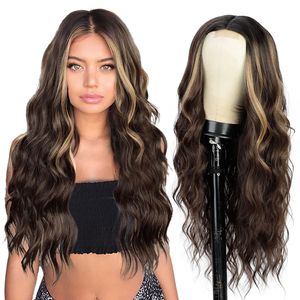 Peluca <span class=keywords><strong>de</strong></span> Cabello Largo Ondulado con Degradado <span class=keywords><strong>de</strong></span> Color, Estilos Brasileños y Vietnamitas, Buena Calidad para Mujeres Negras, Venta al Por Mayor <span class=keywords><strong>de</strong></span> Fábrica - Product Image 3