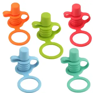 No Spill Silicone Bottles Top Spout For Toddlers Kids Protects Mouth Reusable Silicone Baby Water Bottle Cap