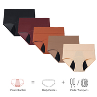 Culottes Menstruelles Réutilisables Anti-Fuite Grande Taille Taille Haute 3 Couches, Personnalisables avec Logo